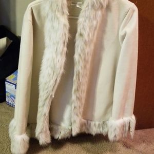 White House Black Market faux fur jacket